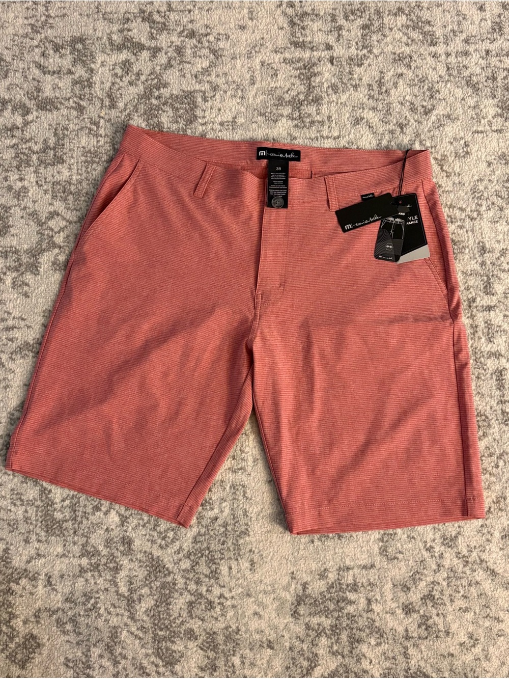Size 38 Travis Matthew Salmon Golf Shorts Brand New With Tags